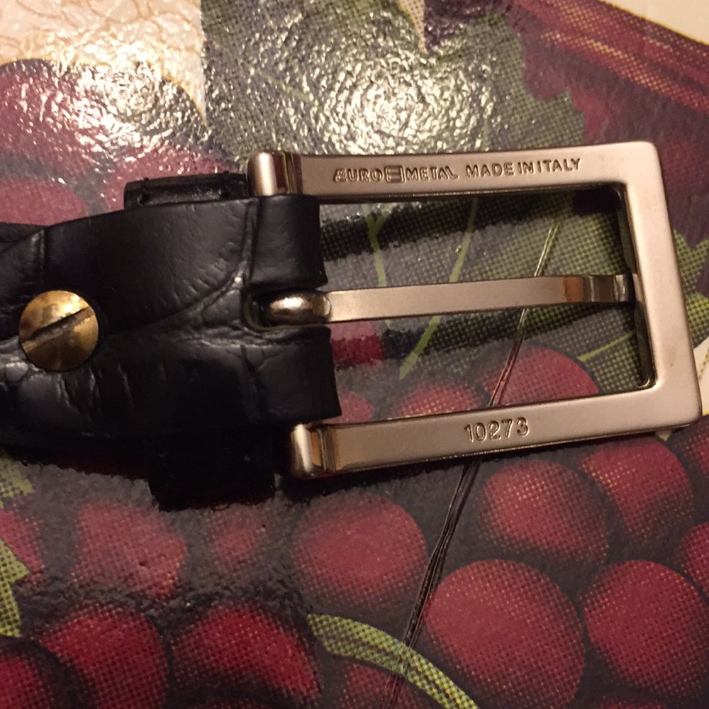 Authentic VERA PELLE Black Ladies Belt